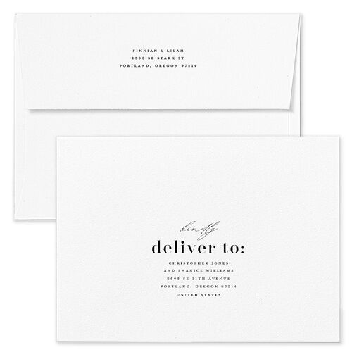 Portrait Gallery Save The Date Card Envelopes Terracotta Licorice Return Address Signature Standard