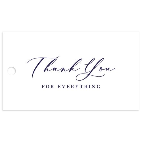 Timeless Script Favor Gift Tags Navy Signature