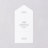 Botanical Arch All-in-One Wedding Invitations Hunter Green Signature Light Both Recipient and Return Addresses No