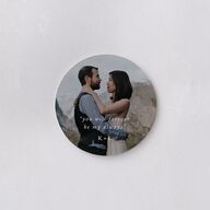 Captured Love Engagement Party Wedding Day Coasters Pure White Cardboard Circle
