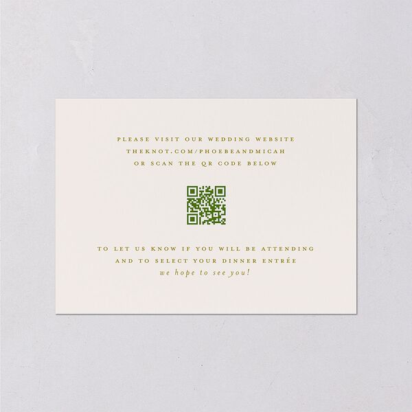Hawaiian Tropical Monstera Frame Wedding Response Cards Scottish Green Signature Standard