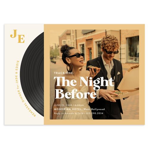 Music Lovers Rehearsal Dinner Invitations Sunflower Signature Blank Standard