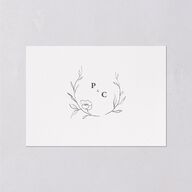 Graceful Botanical Wedding Response Cards Shadow Gray Signature Standard