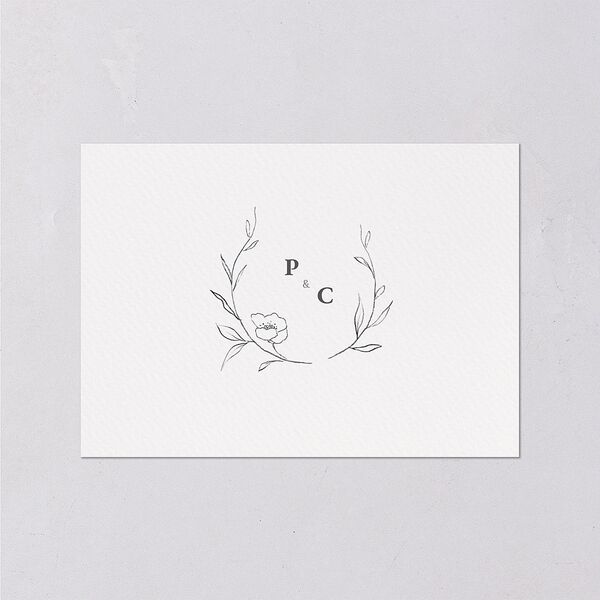 Graceful Botanical Wedding Response Cards Shadow Gray Signature Standard