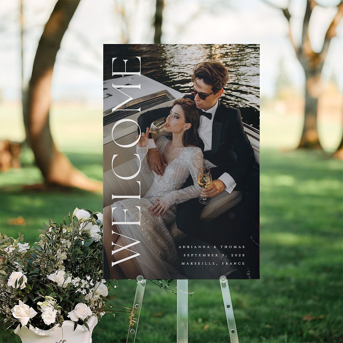 Classic Capture Standard Welcome Sign Large Midnight Standard Indoor Foam Core L Welcome