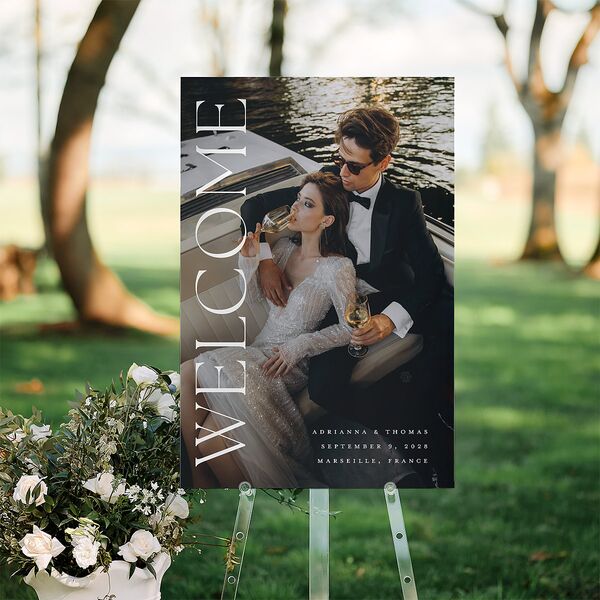 Classic Capture Standard Welcome Sign Large Midnight Standard Indoor Foam Core L Welcome