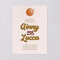 Disco Love Wedding Invitations Umber Signature Blank No Standard