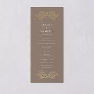 Floral Opulence Foil Wedding Programs Gold Pure White Signature