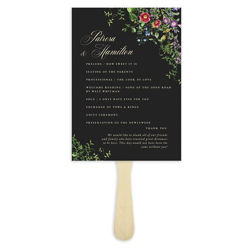 Opulent Garden Fan Programs Charcoal Signature Standard