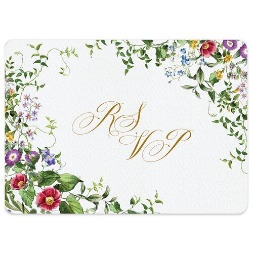 Opulent Garden Wedding Response Cards Scottish Green Signature Rounded