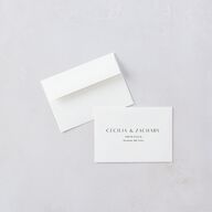 Simple Modern Monogram Wedding Response Cards Pure White Signature Standard
