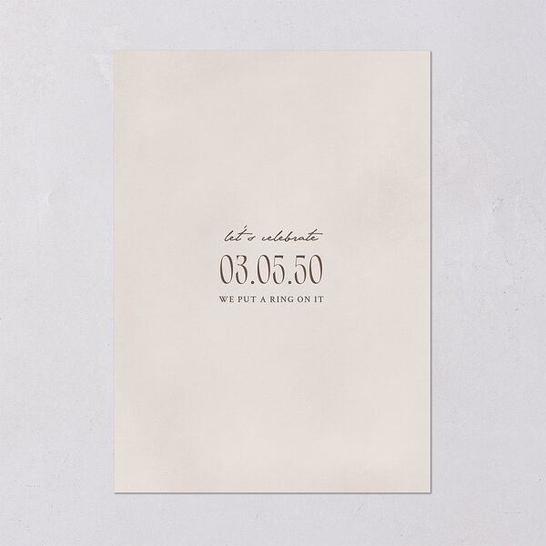 Calla Lily Nouveau Engagement Party Invitations Champagne Signature Blank Standard