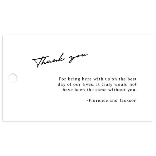 Vintage Film Photo Favor Gift Tags Licorice Signature