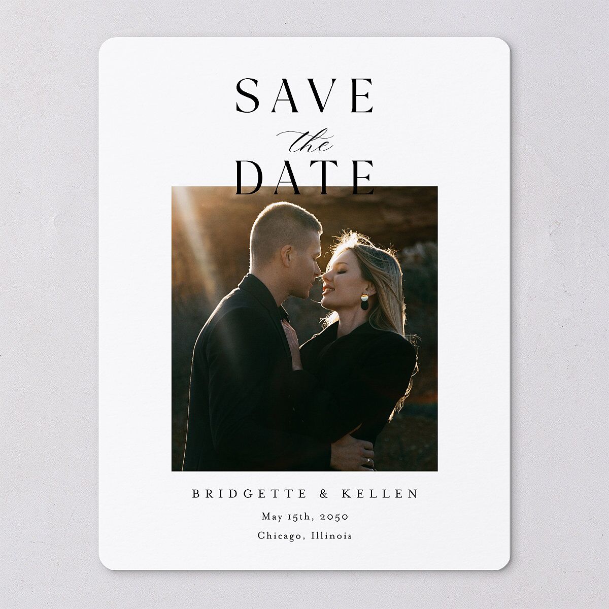 Timeless Typography Save The Date Magnets — view 6