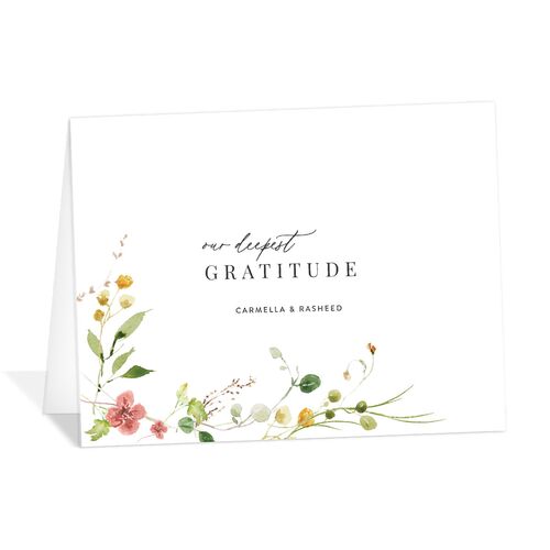 Delicate Wildflower Thank You Cards Peach Pink