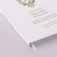 Ornate Vintage Crest Wedding Guest Book Umber