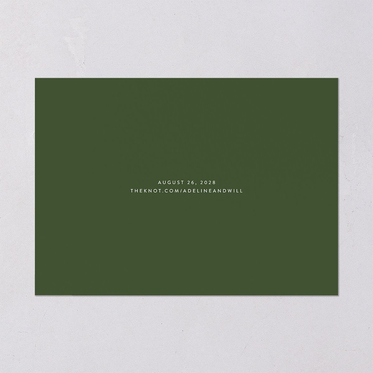 Border Date Save the Date Cards Scottish Green Signature smooth Blank No Standard