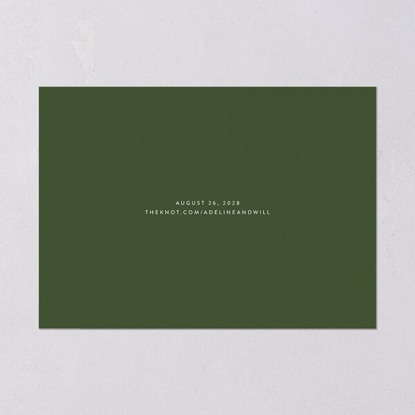 Border Date Save the Date Cards Scottish Green Signature smooth Blank No Standard
