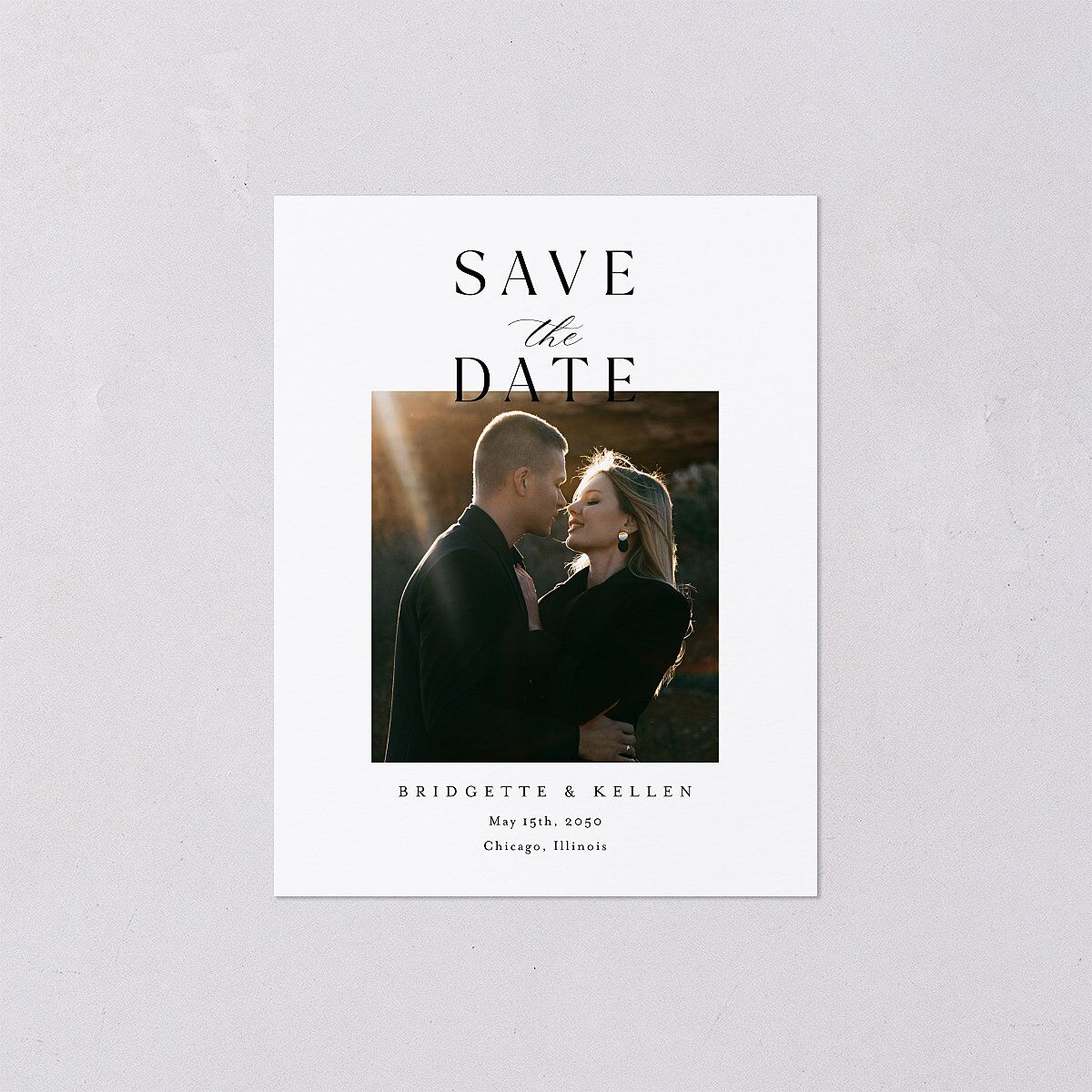 Timeless Typography Save the Date Petite Cards — view 2