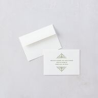 Indian Painted Henna Wedding Response Cards Scottish Green Signature Standard