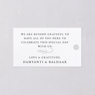 Vintage Flourish Favor Gift Tags Pure White Signature