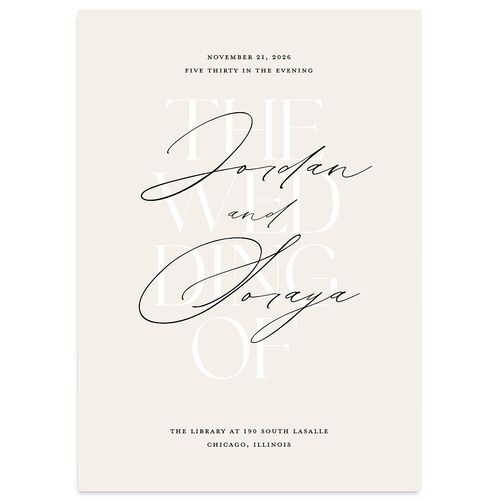 Overlay Wedding Invitations Champagne Signature Blank No Standard