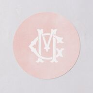 Maximalist Floral Crest Wedding Stickers Pink Cotton Circle