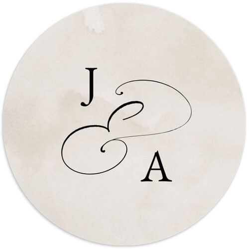 Romantic Roses Wedding Stickers Off-White