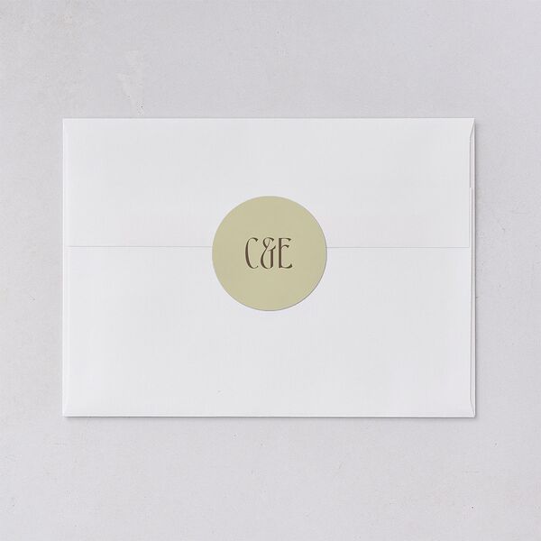 Calla Lily Nouveau Wedding Stickers Champagne Circle