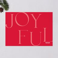 Simple Joys Holiday Cards True Red Signature Blank Landscape Standard