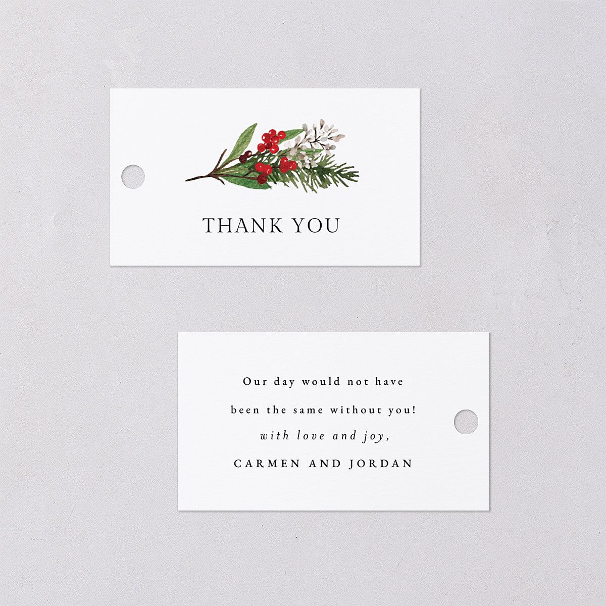 Christmas Poinsettia Favor Gift Tags Ruby Signature