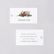 Christmas Poinsettia Favor Gift Tags Ruby Signature