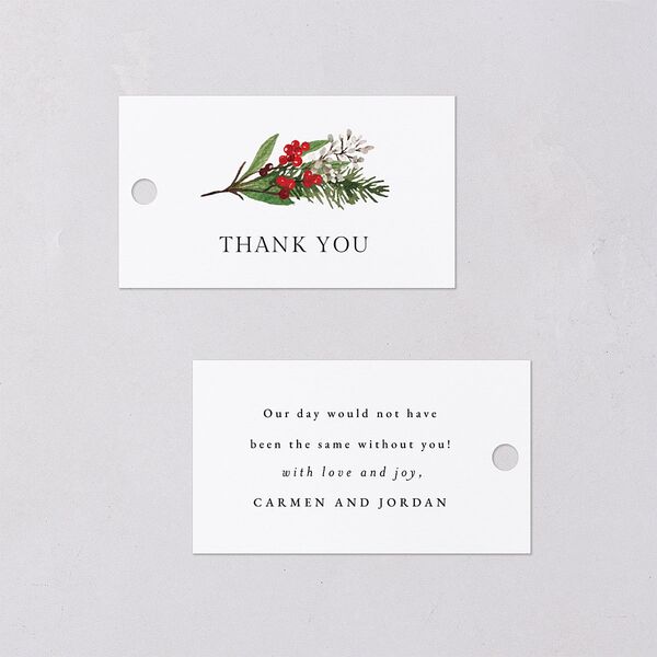 Christmas Poinsettia Favor Gift Tags Ruby Signature