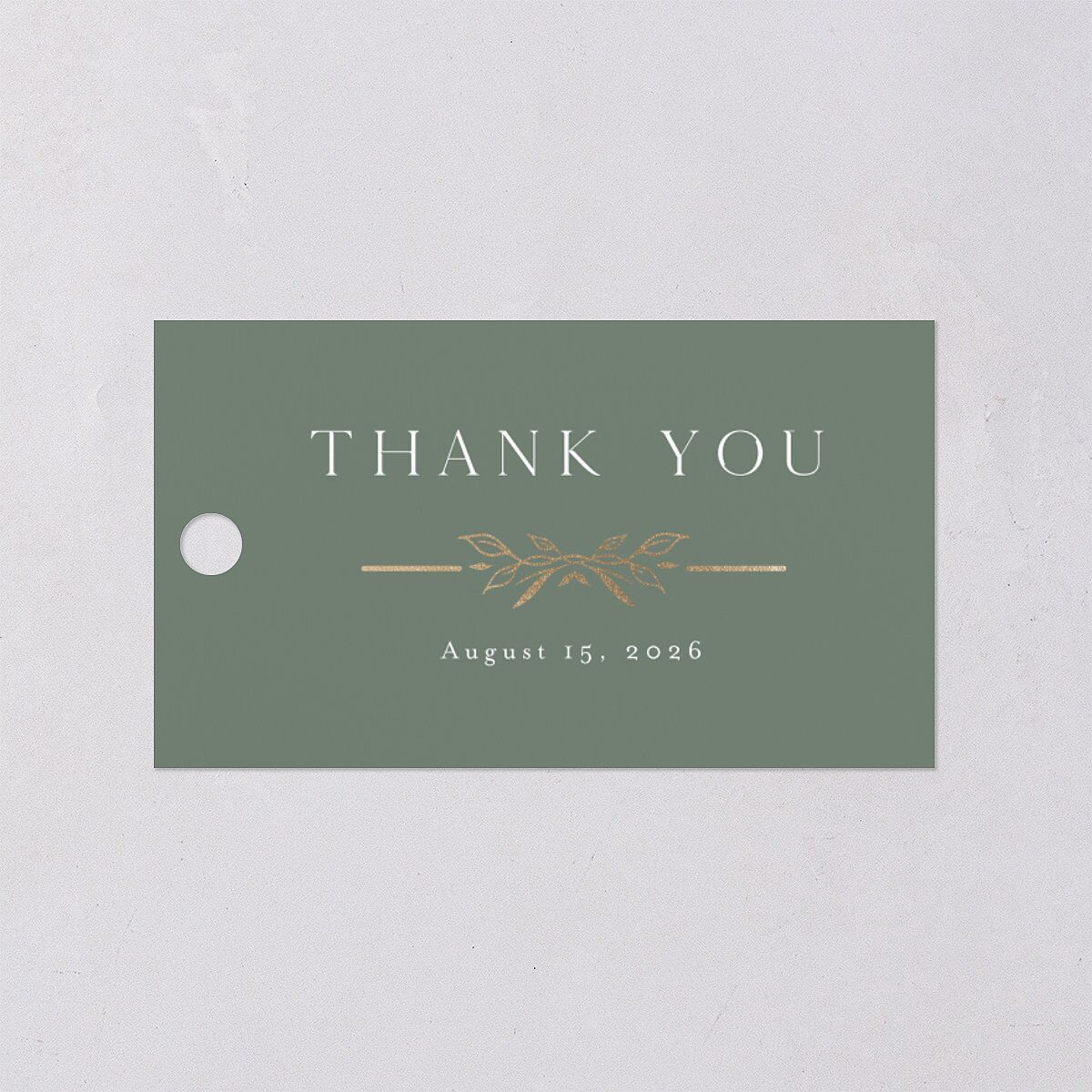 Monogram Leaves Favor Gift Tags Gold Eucalyptus Signature