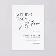 Nothing Fancy Wedding Invitations Pure White Signature Blank No Standard