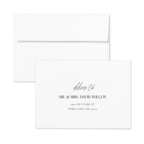 Painted Ethereal Wedding Response Card Standard Envelopes White Tide Pool Return Address Signature Standard