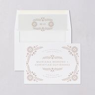 Papel Picado De Mexico Save The Date Cards Taupe Signature smooth Blank No Standard