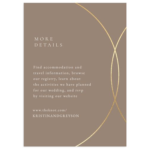 Minimal Rings Wedding Event Detail Cards Gold Desert Rose Signature Standard