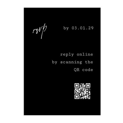 Elegant Sign Off QR Code RSVP Cards Midnight Signature Standard