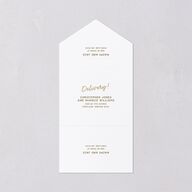 Color Pop Retro Photo All-in-One Wedding Invitations Sand Signature Light Both Recipient and Return Addresses No