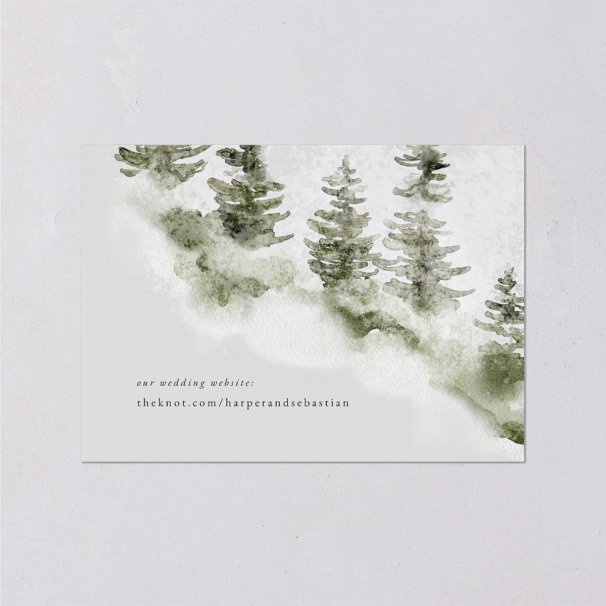 Snowy Mountainside Wedding Event Detail Cards Thyme Signature Standard
