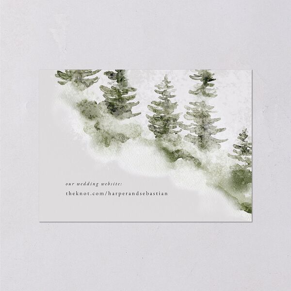 Snowy Mountainside Wedding Event Detail Cards Thyme Signature Standard
