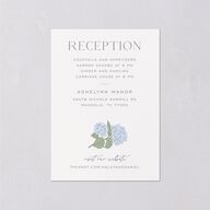 Vintage Hydrangea Frame Wedding Enclosure Cards Dusty Blue Signature Standard
