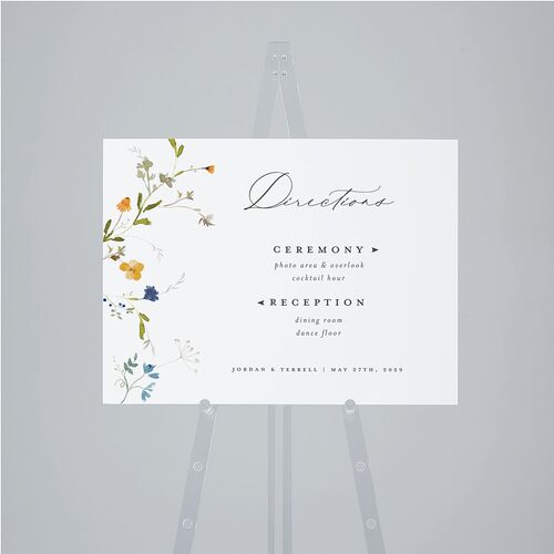 Dainty Wildflowers Standard Direction Sign Medium Sunflower Standard Indoor Foam Core M Direction