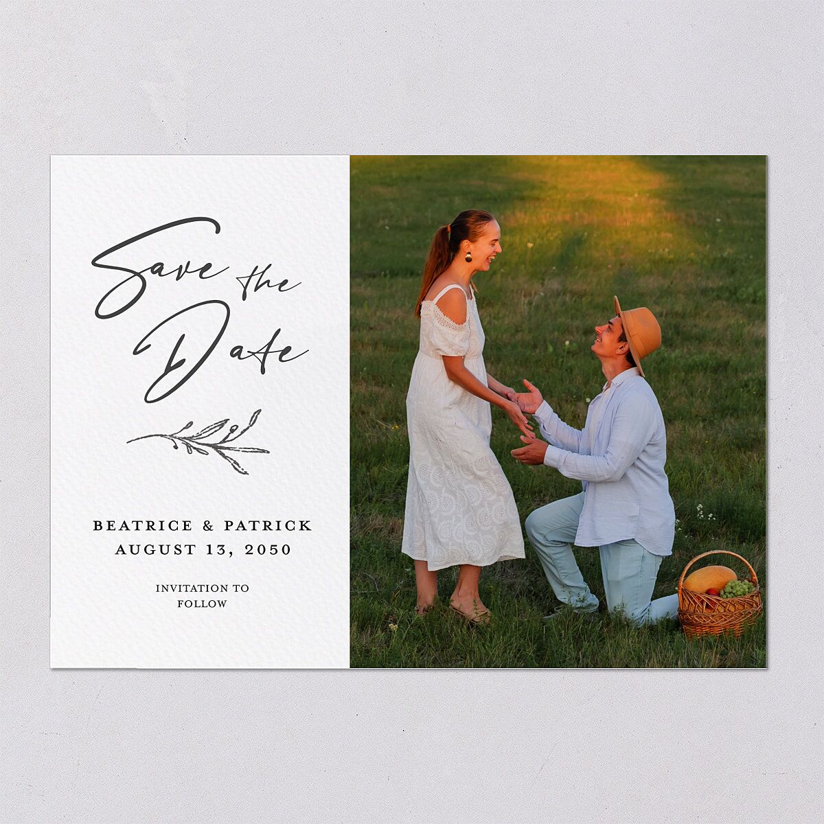 Romantic Setting Save The Date Cards — view 8
