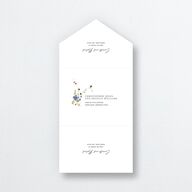 Delicate Wildflower All-in-One Wedding Invitations Pure White Signature Light Both Recipient and Return Addresses No