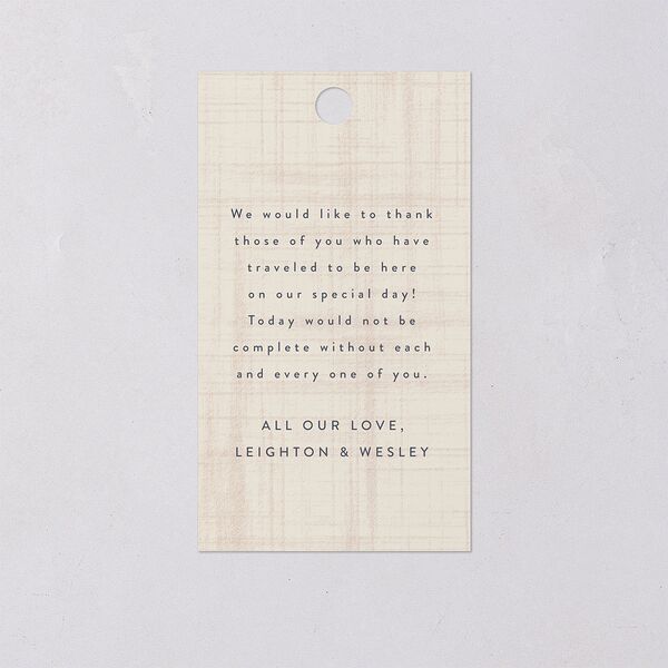Western Tapestry Favor Gift Tags Linen Signature