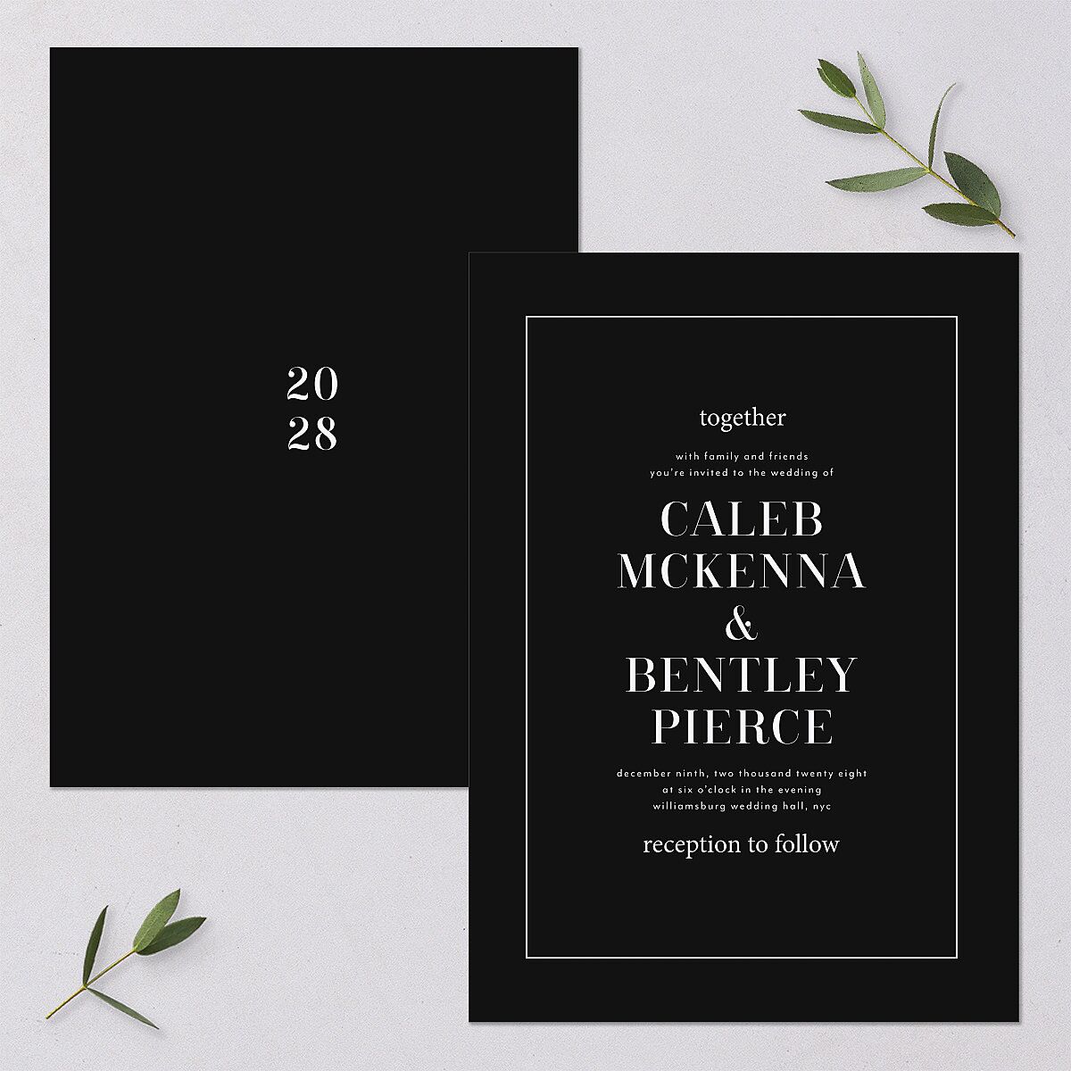 Classic Border Wedding Invitations — view 1