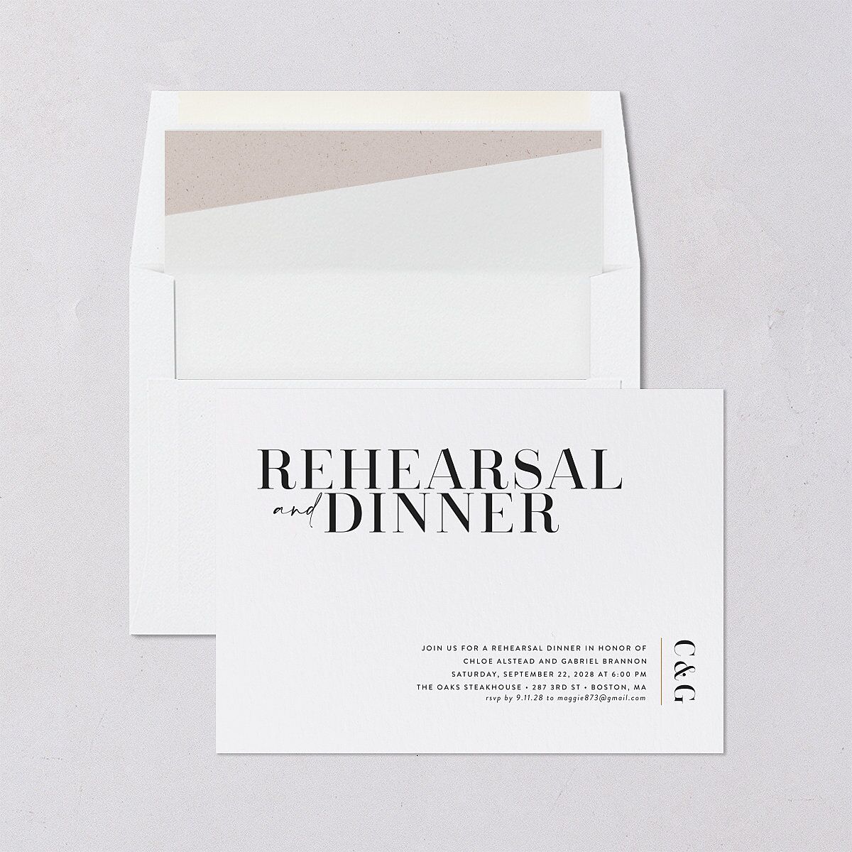 Minimal Chic Rehearsal Invitations Pure White Signature Blank