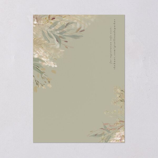Ethereal Pampas Bridal Shower Invitations Thyme Signature Blank